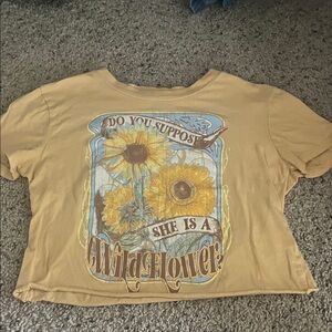 Wildflower Graphic Kids Tee - Yellow
